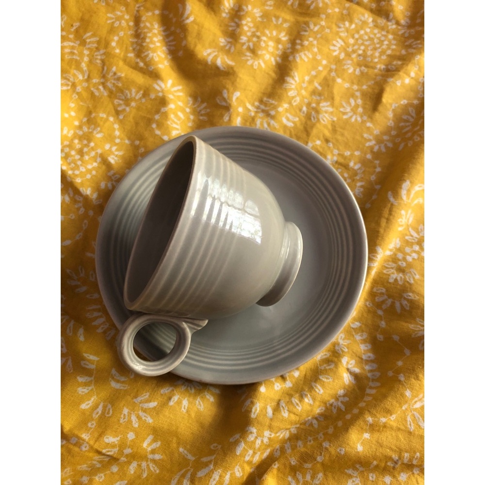Vintage Fiestaware teacup and saucer